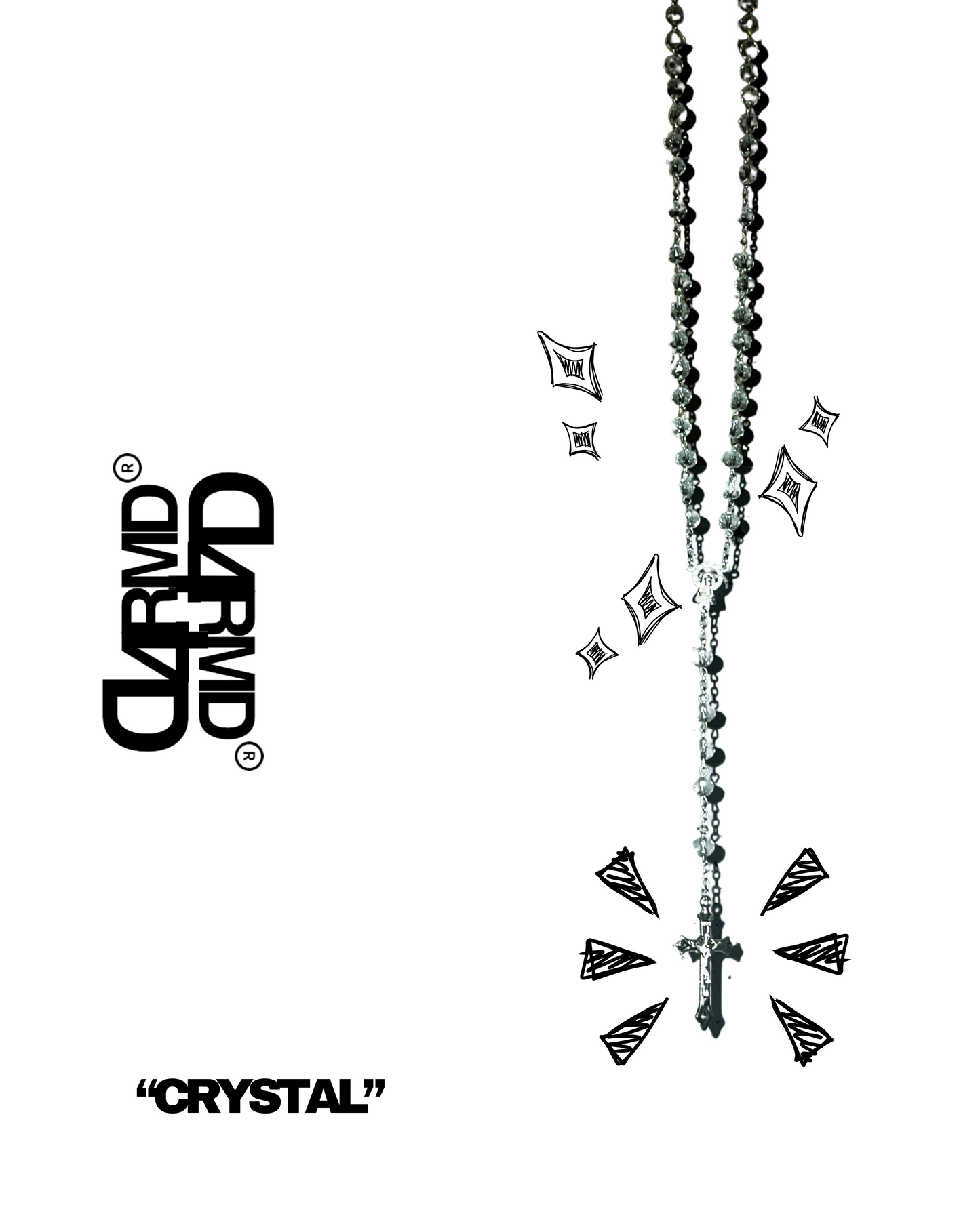 Elegant D4RMD - ROSARY LARAIT in crystal, perfect for spiritual reflection and style. Available at D4RMD.